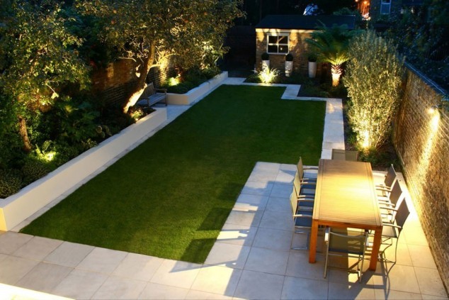 rectangular garden design outdoor