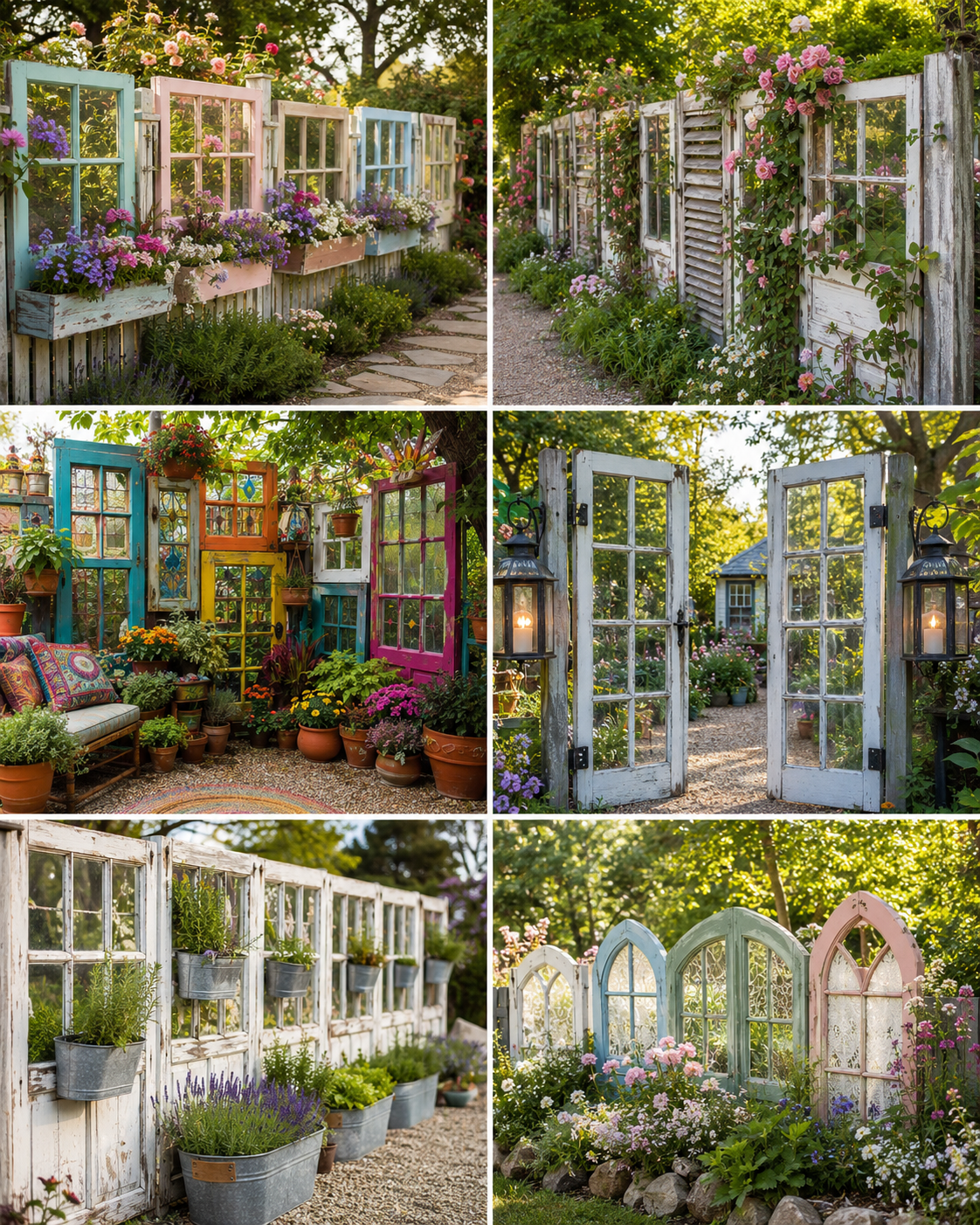 Repurpose Old Windows into Colorful Fence Ideas Repurpose Old Windows into Colorful Fence Ideas repurpose old windows into colorful fence ideas 5