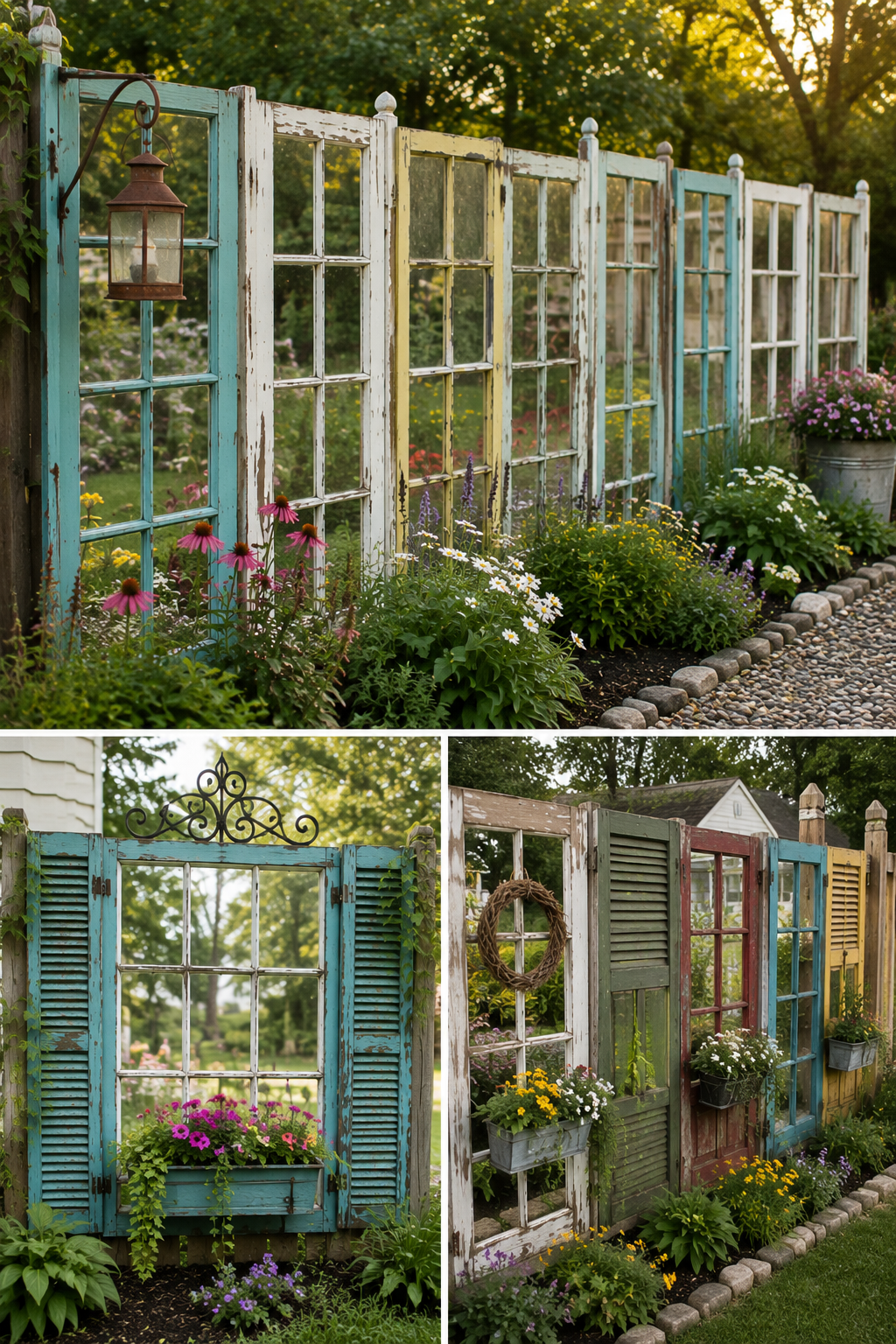 Repurpose Old Windows into Colorful Fence Ideas Repurpose Old Windows into Colorful Fence Ideas repurpose old windows into colorful fence ideas 7
