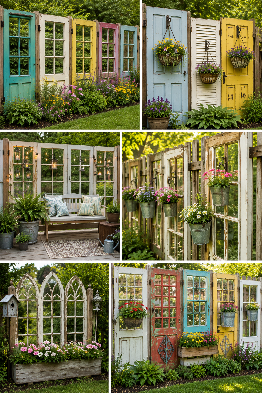 Repurpose Old Windows into Colorful Fence Ideas Repurpose Old Windows into Colorful Fence Ideas repurpose old windows into colorful fence ideas