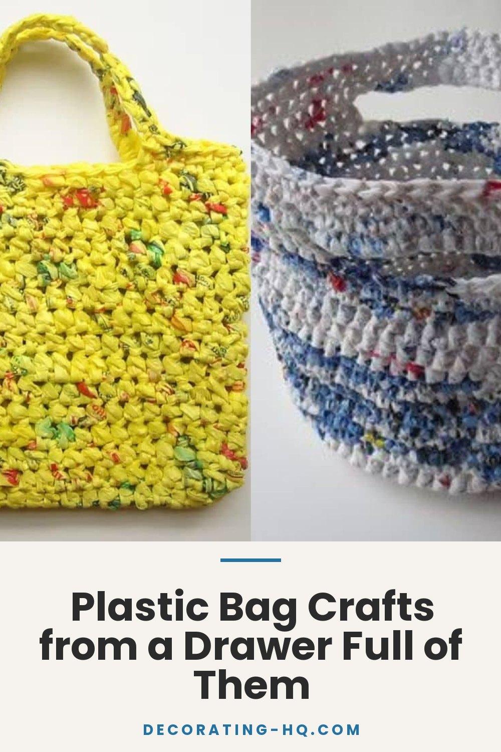 Plastic Bag Crafts from a Drawer Full of Them