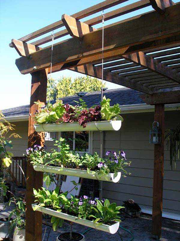 repurpose rain gutters 1