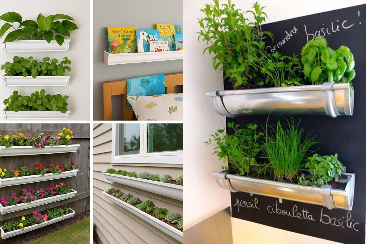 repurpose rain gutters 6