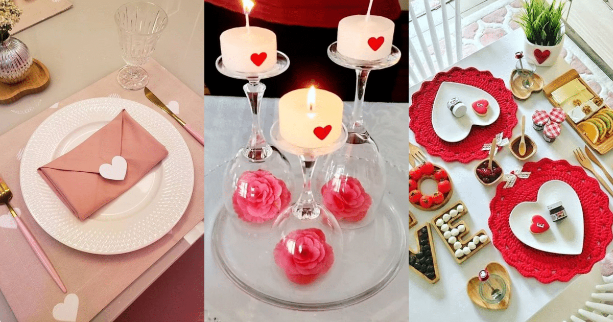 romantic valentines table setting