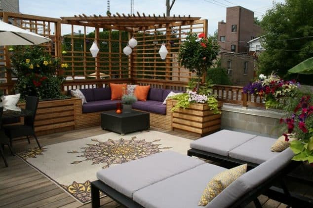 13+ Stunning Roof Top Balcony Garden Design