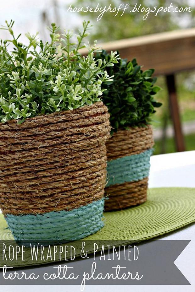 Awesome DIY Rope Planters