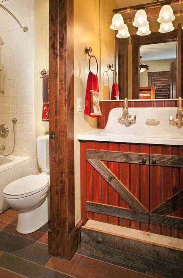 rustic bathroom decor 11