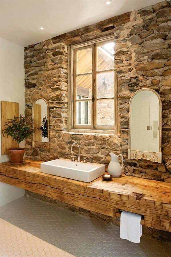 rustic bathroom decor 15