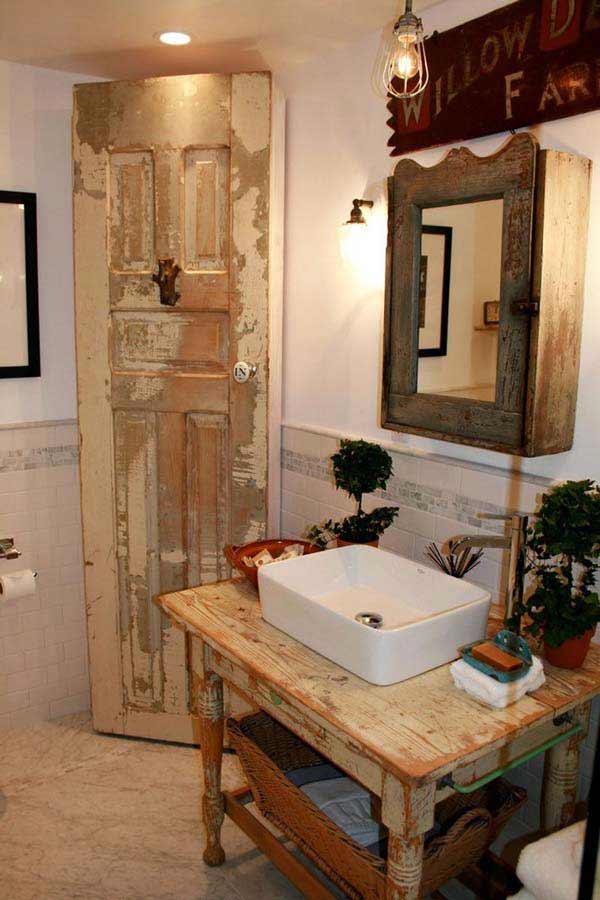 rustic bathroom decor 16