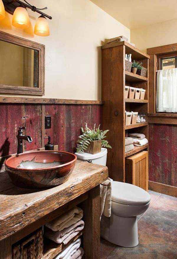 rustic bathroom decor 18