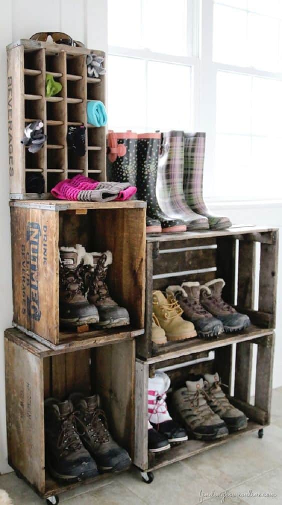 20+ DIY Awesome Rustic Wooden Crates Projects