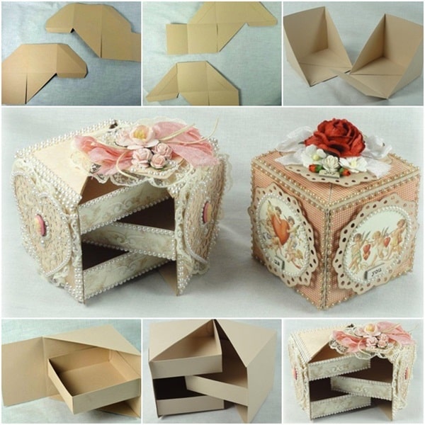 Beautiful Secret Jewelry Box Made from Cardboard