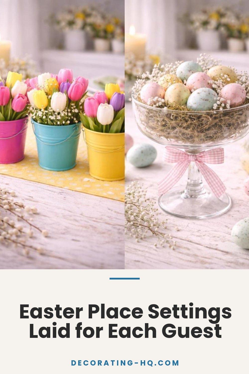 Easter Place Settings Laid for Each Guest
