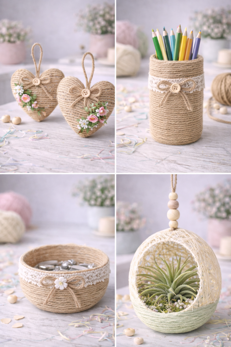 Simple Craft Ideas with String: DIY Projects simple craft ideas with string 4