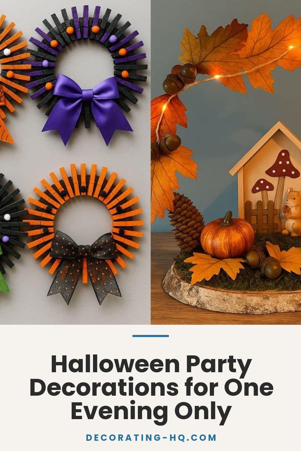 Halloween Party Decorations for One Evening Only