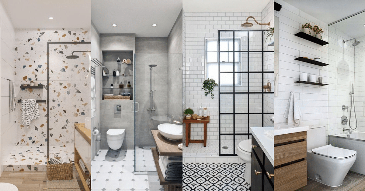 small bathrooms with showers