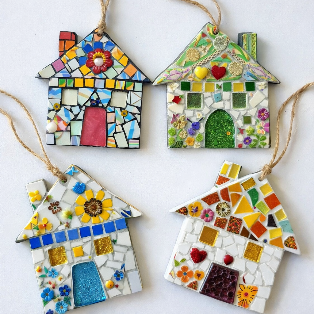 Small Houses Made of Mosaic Pieces: Charming Handmade Décor Ideas Full of Color Small Houses Made of Mosaic Pieces: Charming Handmade Décor Ideas Full of Color small houses made of mosaic pieces