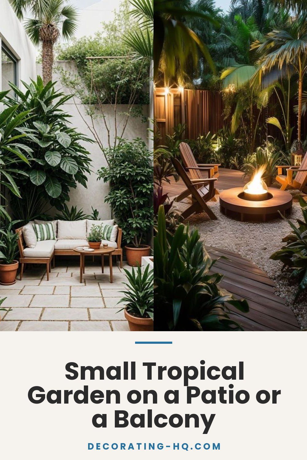 Small Tropical Garden on a Patio or a Balcony