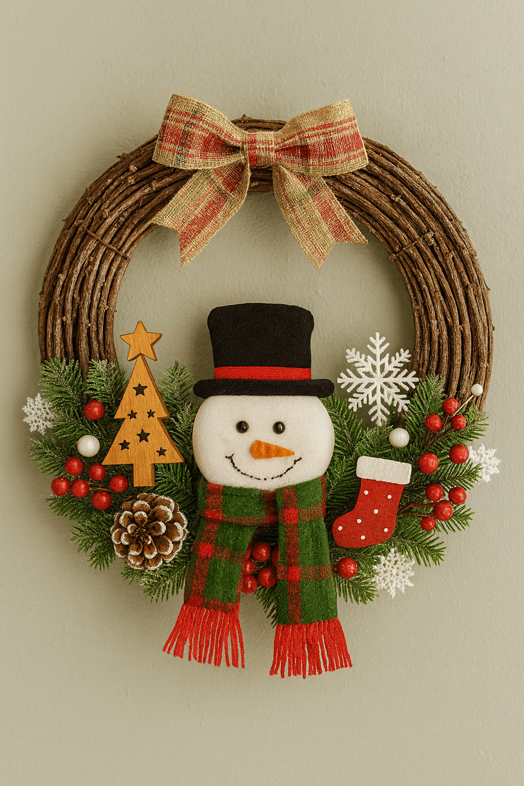 snowman wreath ideas 4