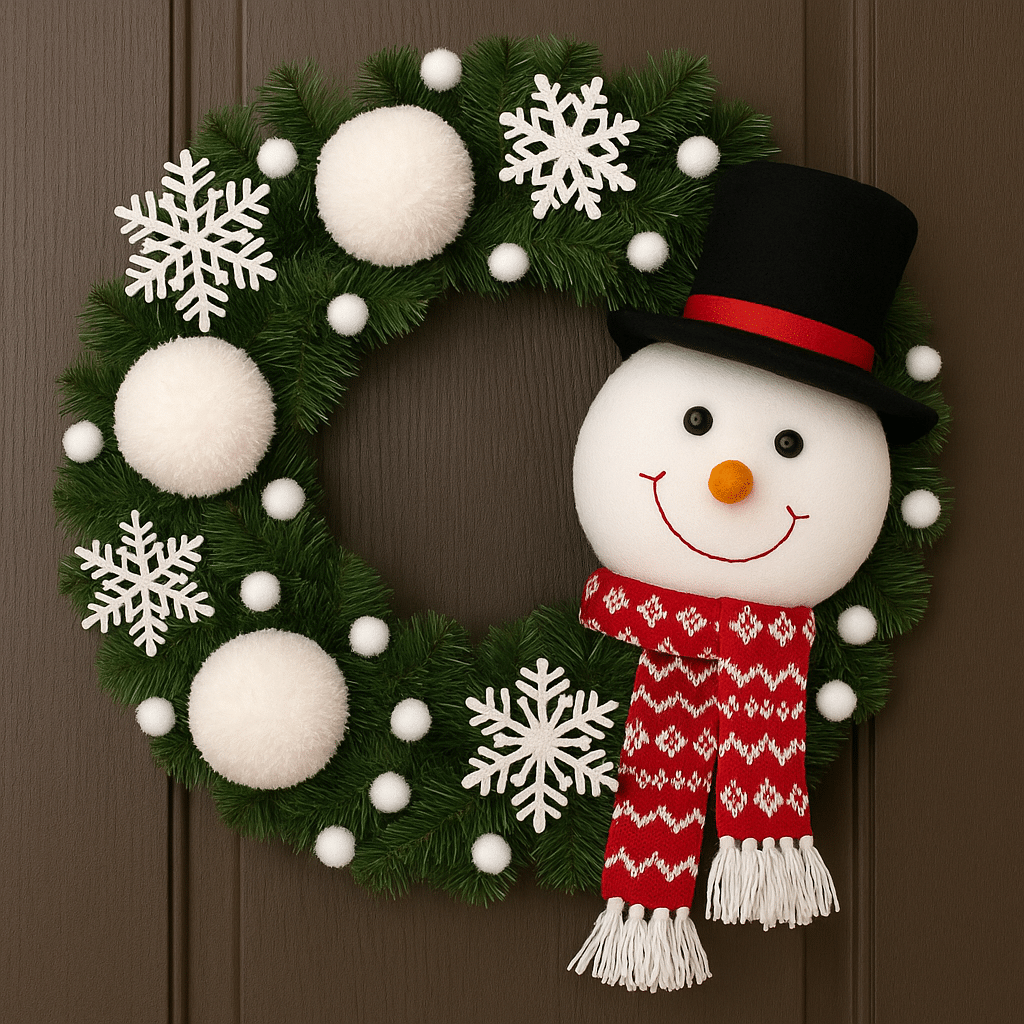 snowman wreath ideas 9