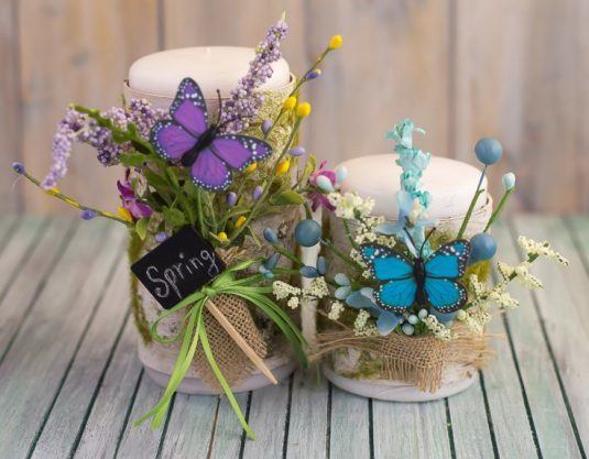 DIY Spring Candle Decorations