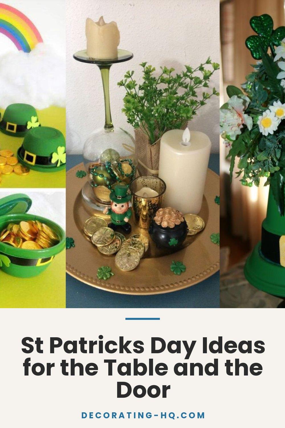 St Patricks Day Ideas for the Table and the Door