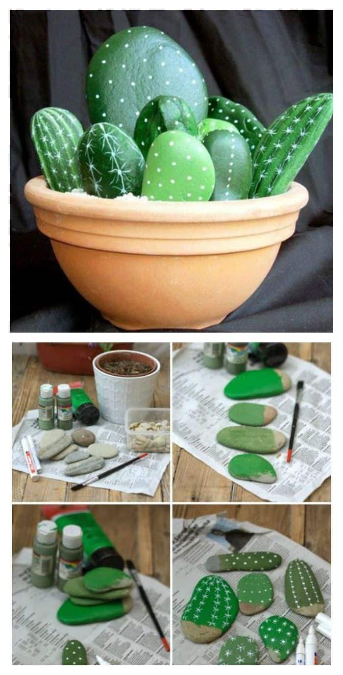 stone cactus decorations