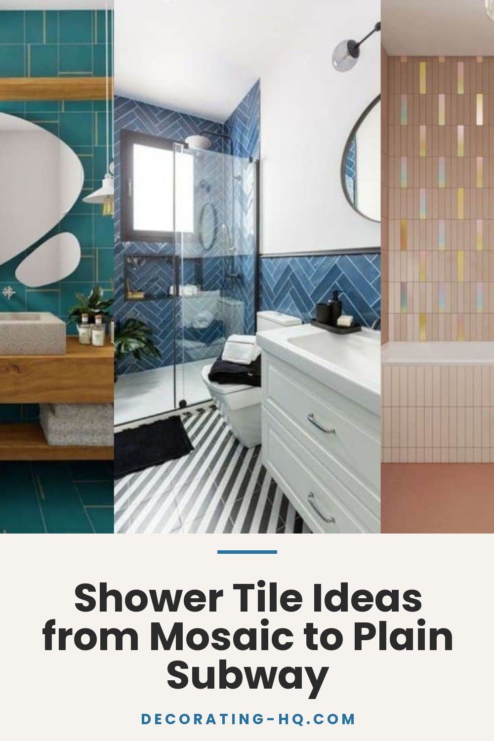 Shower Tile Ideas from Mosaic to Plain Subway