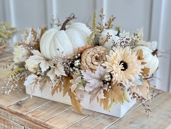 Stylish Decorating Ideas with White Pumpkins