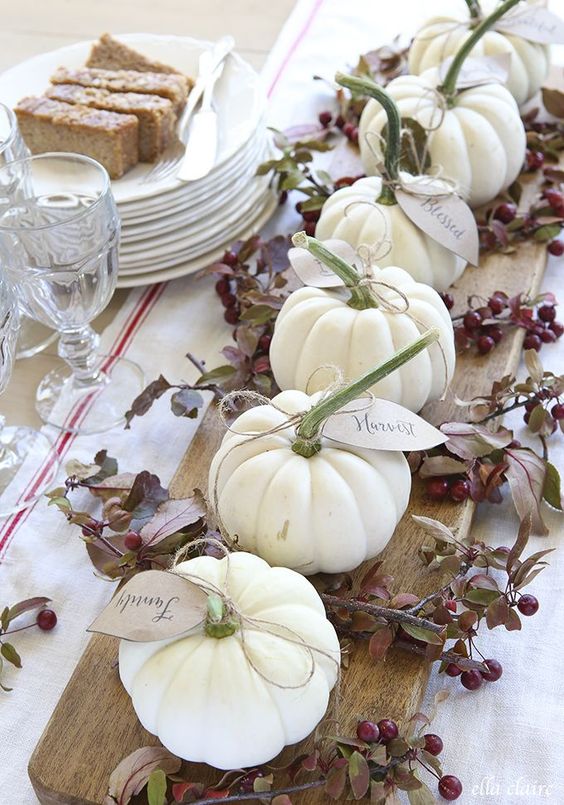 stylish decorating ideas with white pumpkins lassic