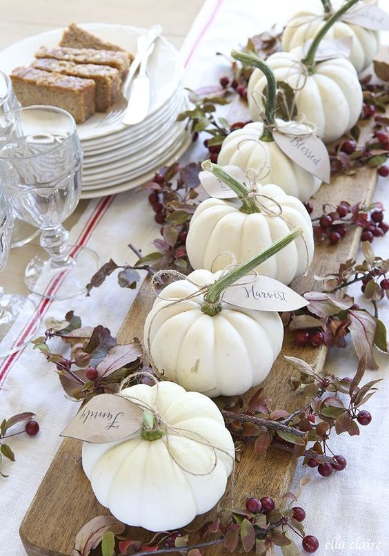 Stylish Decorating Ideas with White Pumpkins