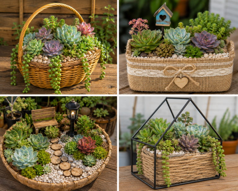 Succulents Planted in Baskets Tips for Beautiful Decor Succulents Planted in Baskets Tips for Beautiful Decor succulents planted in baskets 2