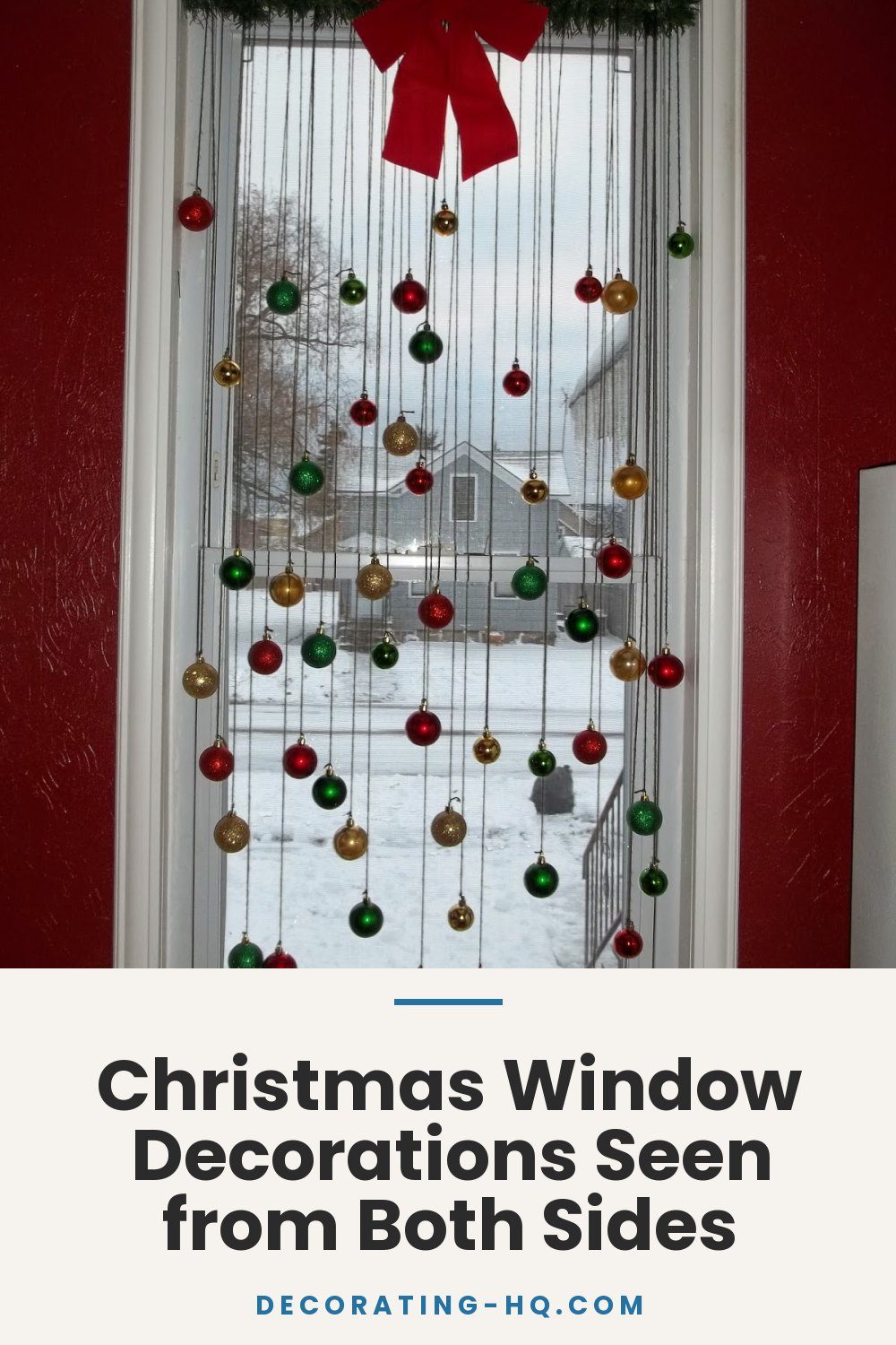 Christmas Window Decorations Seen from Both Sides
