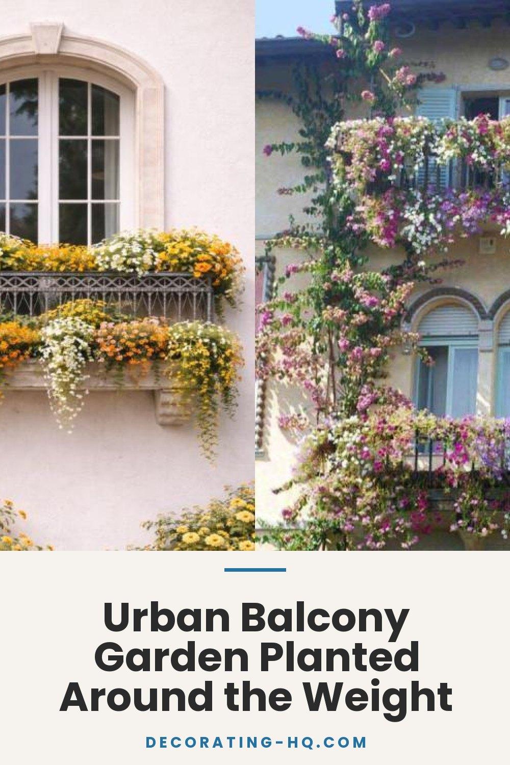 Urban Balcony Garden Planted Around the Weight