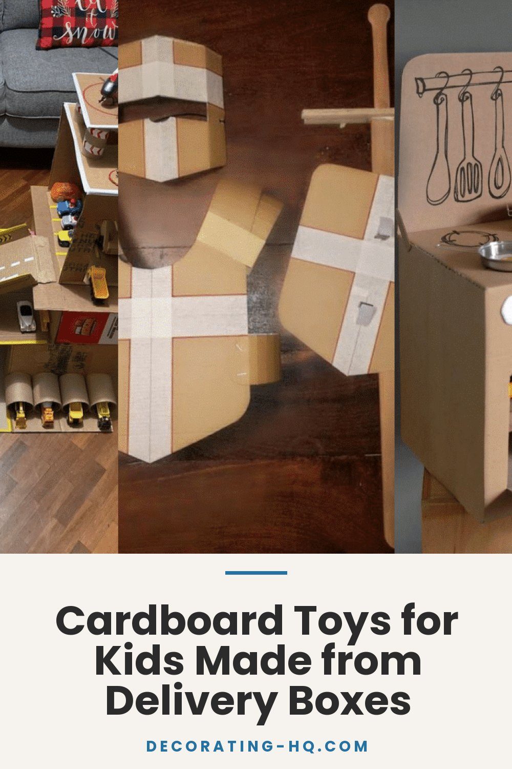 Cardboard Toys for Kids Made from Delivery Boxes