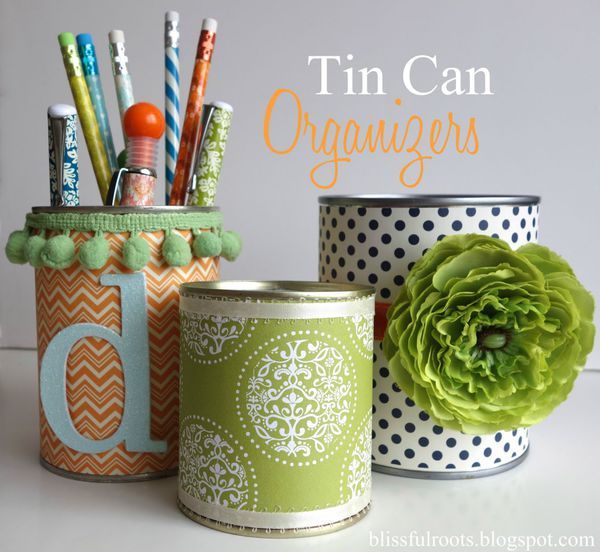 15+ Awesome DIY Ideas To Transform Tin Cans Into Practical Organizers