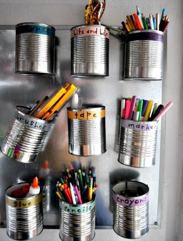 15+ Awesome DIY Ideas To Transform Tin Cans Into Practical Organizers