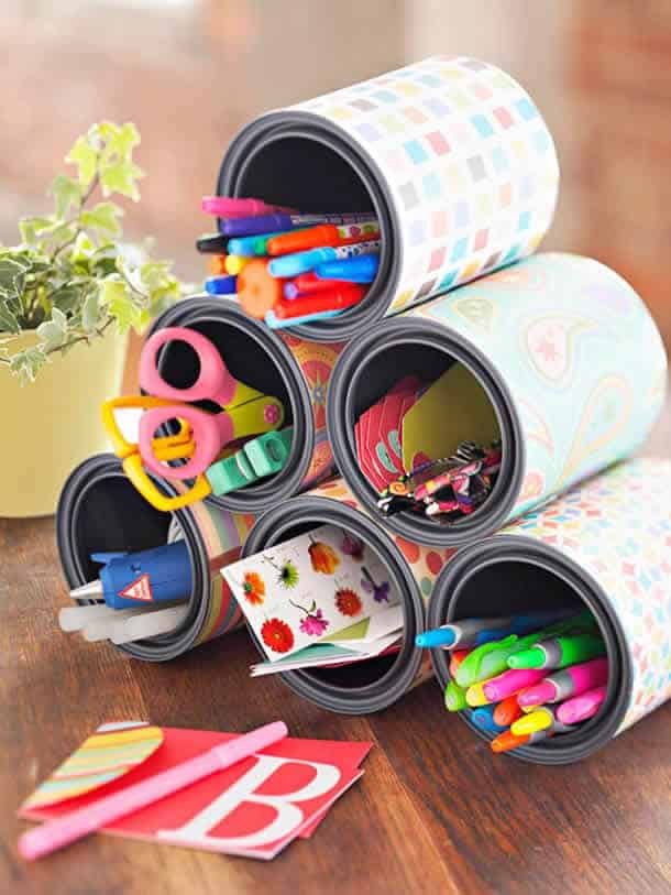 15+ Awesome DIY Ideas To Transform Tin Cans Into Practical Organizers