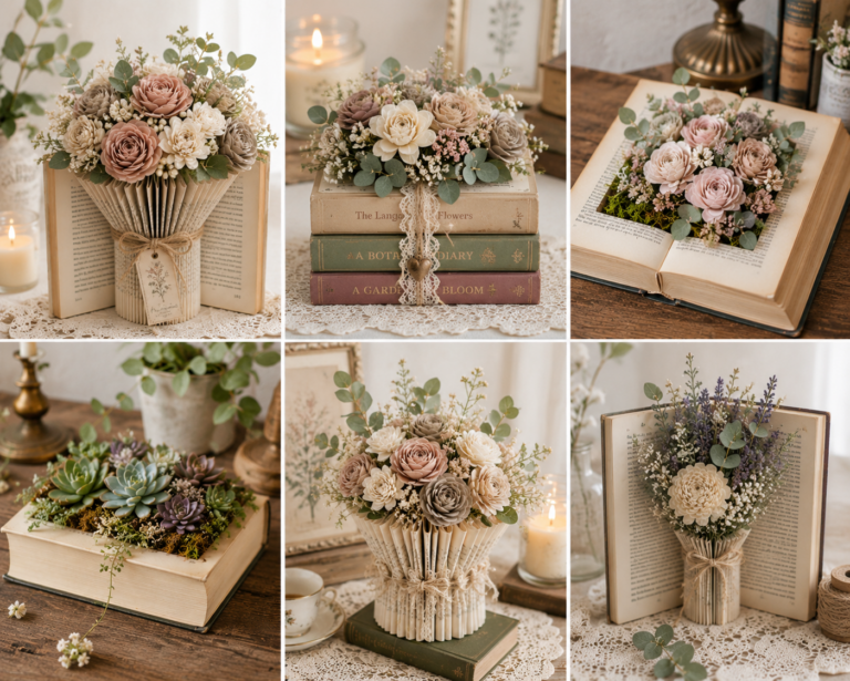 Transform Your Books Into Floral Arrangements Transform Your Books Into Floral Arrangements transform your books into floral arrangements 4