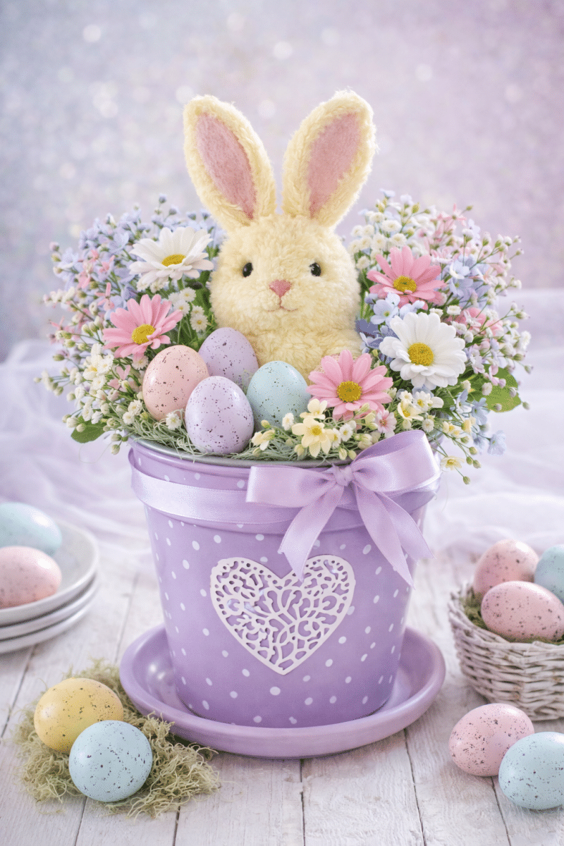 unique easter decoration ideas with terracotta pots 3