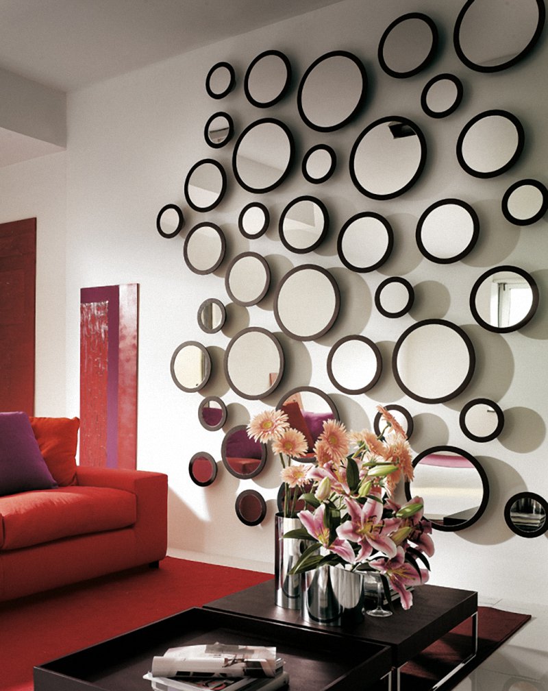 Unique Wall Art Ideas For Living Room - Mirror Room Wall Living Decor ...