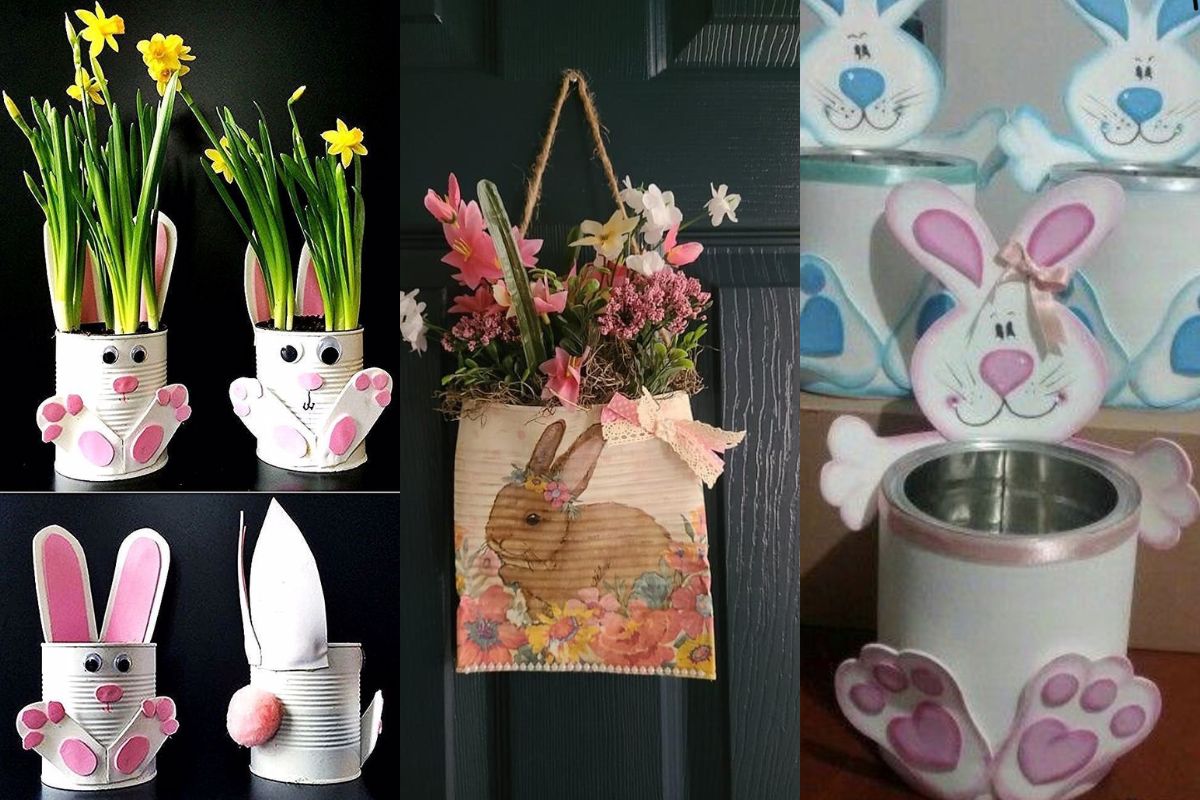 upcycle cans into stunning easter decorations 11