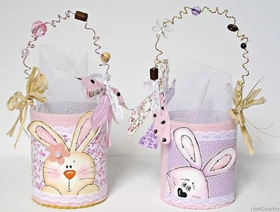 upcycle cans into stunning easter decorations