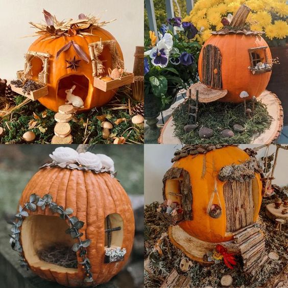 use pumpkins to decorate your home for fall 10