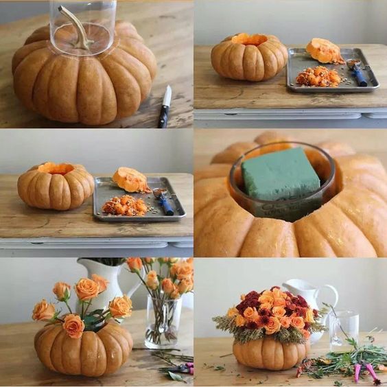 use pumpkins to decorate your home for fall 7