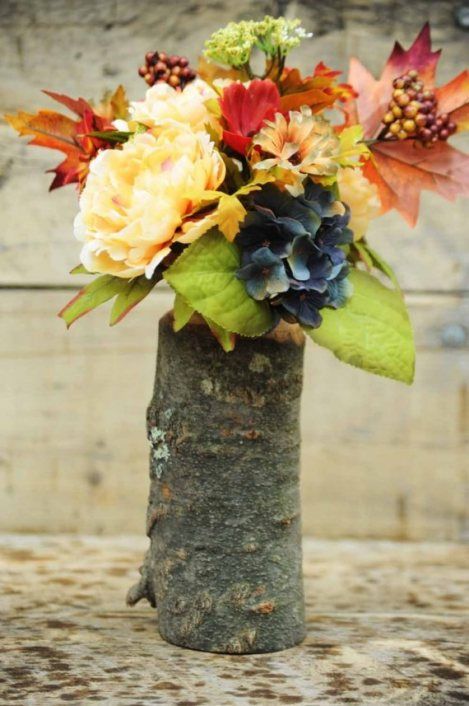 20+ Wonderful Decorative Vases Made From Tree Stump