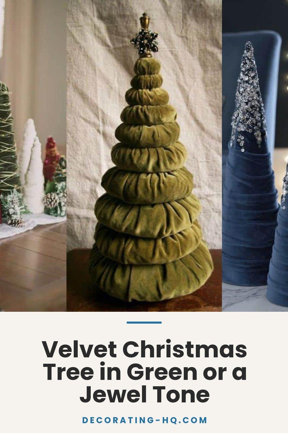 Velvet Christmas Tree in Green or a Jewel Tone
