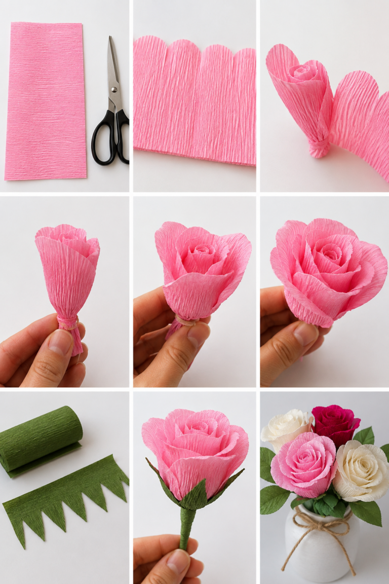 Very easy to make crepe paper flowers step by step Very easy to make crepe paper flowers step by step very easy to make crepe paper flowers 5