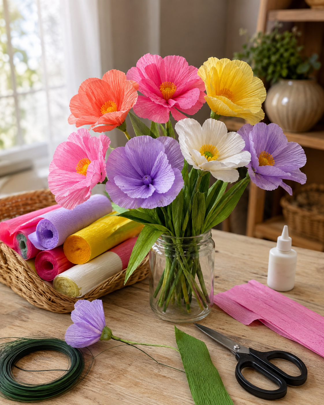 Very easy to make crepe paper flowers step by step Very easy to make crepe paper flowers step by step very easy to make crepe paper flowers 6
