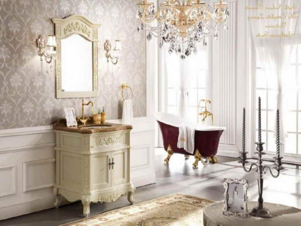 victorian bathroom design looks nice with the romantic design